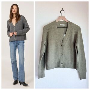 NWT Revolve One Gray Day Aster Cashmere Cardigan in Lichen Gray Green Size Small